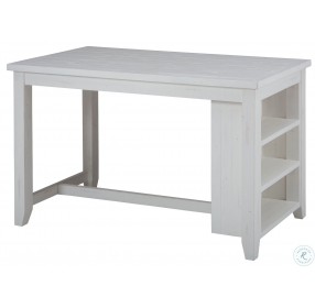 Madaket Reclaimed Pine Shelf Storage Counter Height Dining Room Set