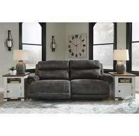 Grearview Charcoal Power Reclining Living Room Set With Adjustable Headrest