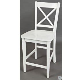 Simplicity Paperwhite Cross Back Counter Height Stool Set of 2