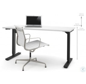 60" White Electric Height Adjustable Table