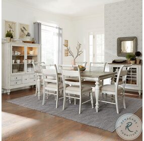 Whitney Antique Linen And Weathered Gray Dining Table