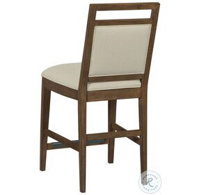 The Nook Hewned Maple Upholstered Counter Height Chair Set Of 2