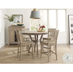 The Nook Heathered Oak 54" Round Counter Height Dining Table