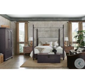 Big Sky Black And Beige California King Poster Bed