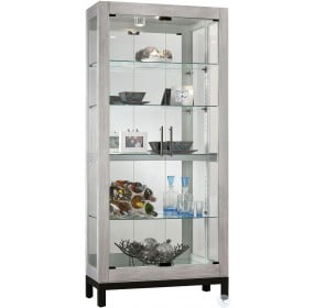 Quinn Burnished Silver Curio Cabinet