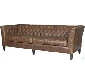 Curated Duncan Sheridan Chestnut Leather Living Room Set