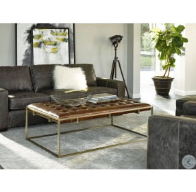 Curated Modern Travers Brown Cocktail Ottoman