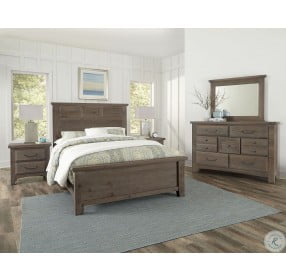 Sawmill Saddle Grey Queen Louver Bed