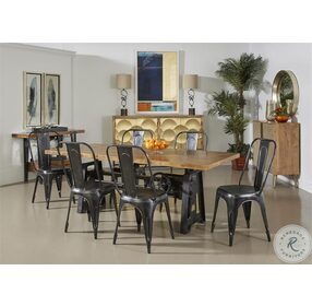 Sunny Del Sol Brown Adjustable Height Crank Dining Table