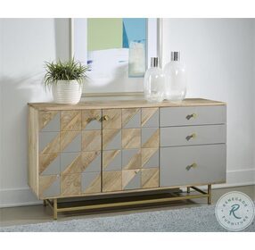 Cyrus Diversion Natural And Cement Credenza