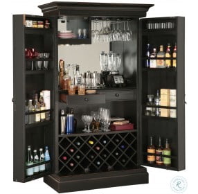 Sambuca Black Wine and Bar Cabinet
