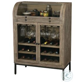 Paloma Weathered Gray Wine And Bar Cabinet