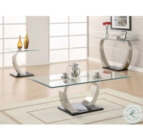 Pruitt Clear And Satin End Table