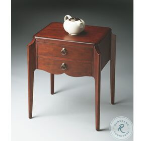 Cherry 2 Drawer Accent Table