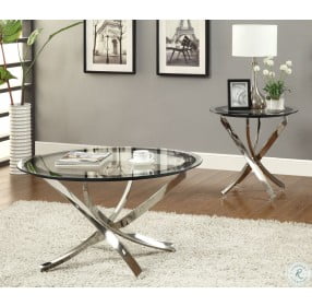 702588 Black and Chrome Coffee Table