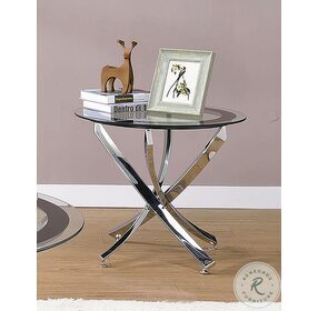 Brooke Chrome And Black End Table