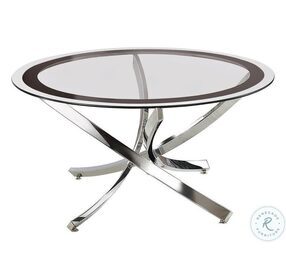 Brooke Chrome And Black Occasional Table Set