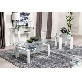 Dyer White Sofa Table