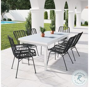 Lorena Black Outdoor Dining Chair Set Of 2
