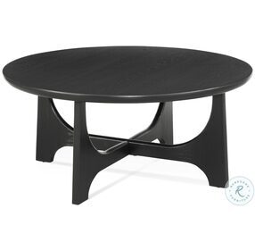 Dunnigan Black Matte Stain Round Occasional Table Set