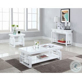 Schmitt High Glossy White  End Table 