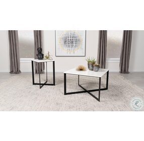 Tobin White And Black Coffee Table