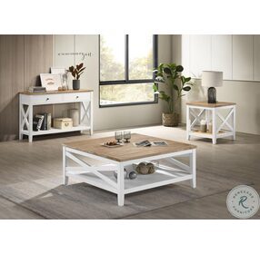 Maisy Brown And White Coffee Table