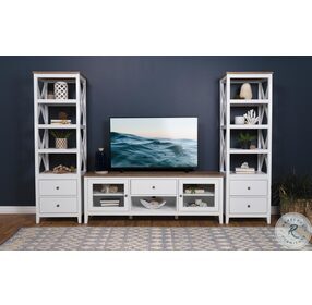 Angela Brown And White 67" TV Stand