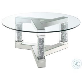 Octave Mirror Round Occasional Table Set