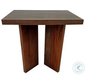 Andando Mango Brown Solid Wood Rectangular End Table