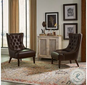 Garrison Brown Leather Accent Chair