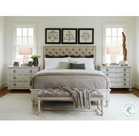 Oyster Bay Herringbone And Oyster Sag Harbor California King Tufted Upholstered Panel Bed