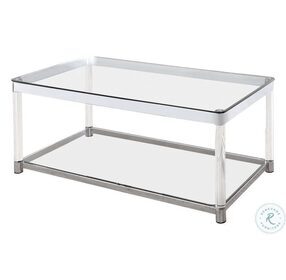 Anne Chrome And Clear Occasional Table Set