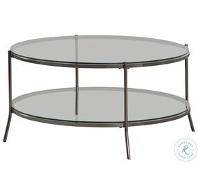Laurie Black Nickel And Clear Occasional Table Set