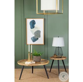 Zoe Natural And Black End Table