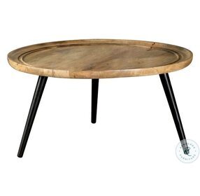 Zoe Natural And Black Occasional Table Set
