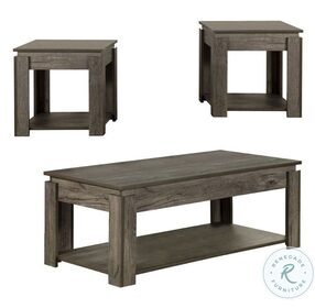 Donal Weathered Grey 3 Piece Occasional Set