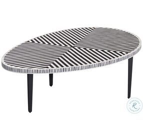 Ewing Black And White Round Occasional Table Set