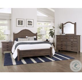 Bungalow Folkstone Gray Arch King Panel Bed