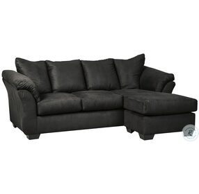 Darcy Black Sofa Chaise