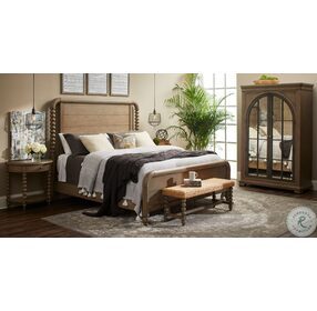 Nashville Grey Taupe Queen Panel Post Bed