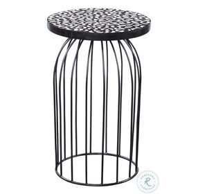 Cindy Black And White Accent Table