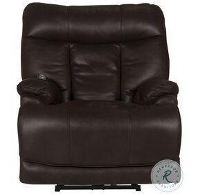 Anders Dark Chocolate Lay Flat Power Recliner With Power Headrest And Lumbar