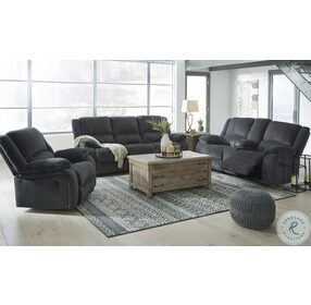 Draycoll Slate Double Reclining Loveseat With Console