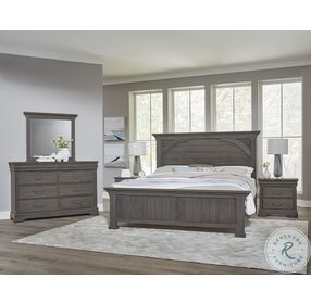 Vista Gray Oak Queen Mansion Bed