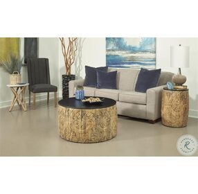 Zion Axis Natural And Marble Accent Table