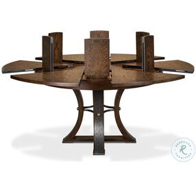 Tower Burnt Brown Oak Jupe Medium Extendable Dining Table