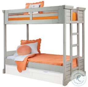 Stonebrook Light Distressed Antique Gray Youth Bunk Bedroom Set