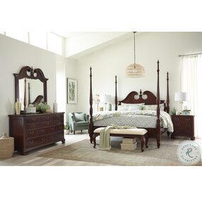 Cherry Grove Classic Antique Cherry Cal. King Pediment Poster Bed
