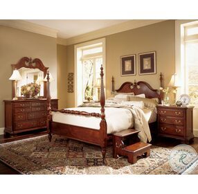 Cherry Grove Classic Antique Cherry King Low Poster Bed